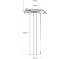 Stainless Steel 90° Rod Holder (With PVC Cap and Flange Washer)